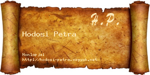 Hodosi Petra névjegykártya